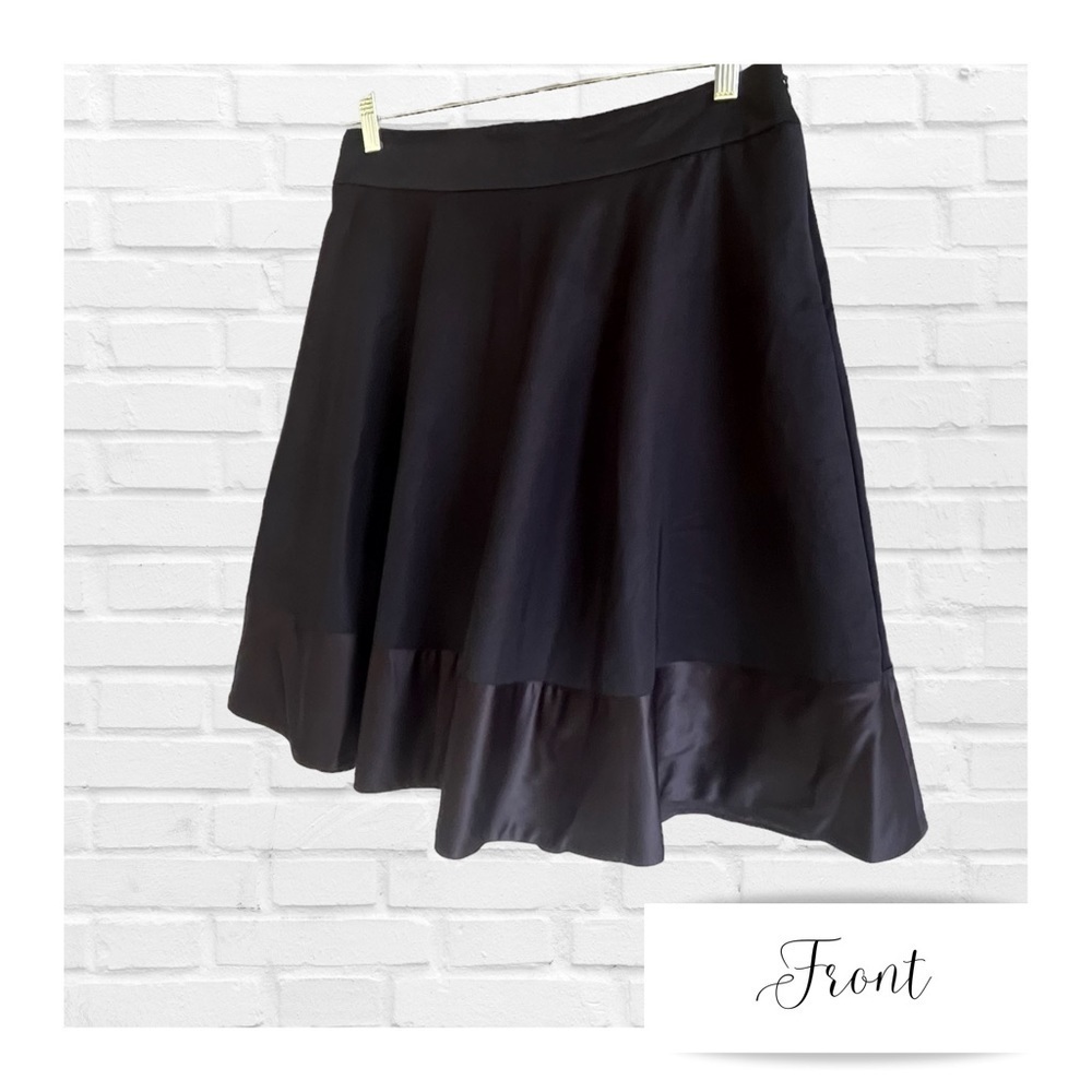 Vintage Limited Y2K Black A-Line Mini Skirt Satin Indie Sleeze Balletcore Party